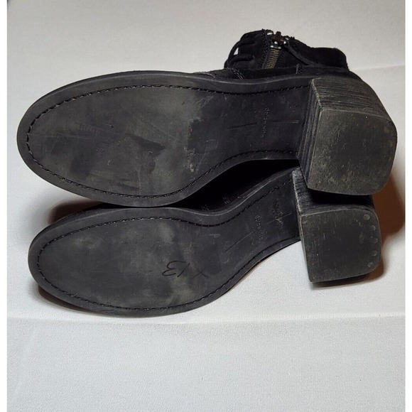 Dolce Vita Lela Black Suede Boot Size Women's Size 8.5 Double Zip - Picture 2 of 5